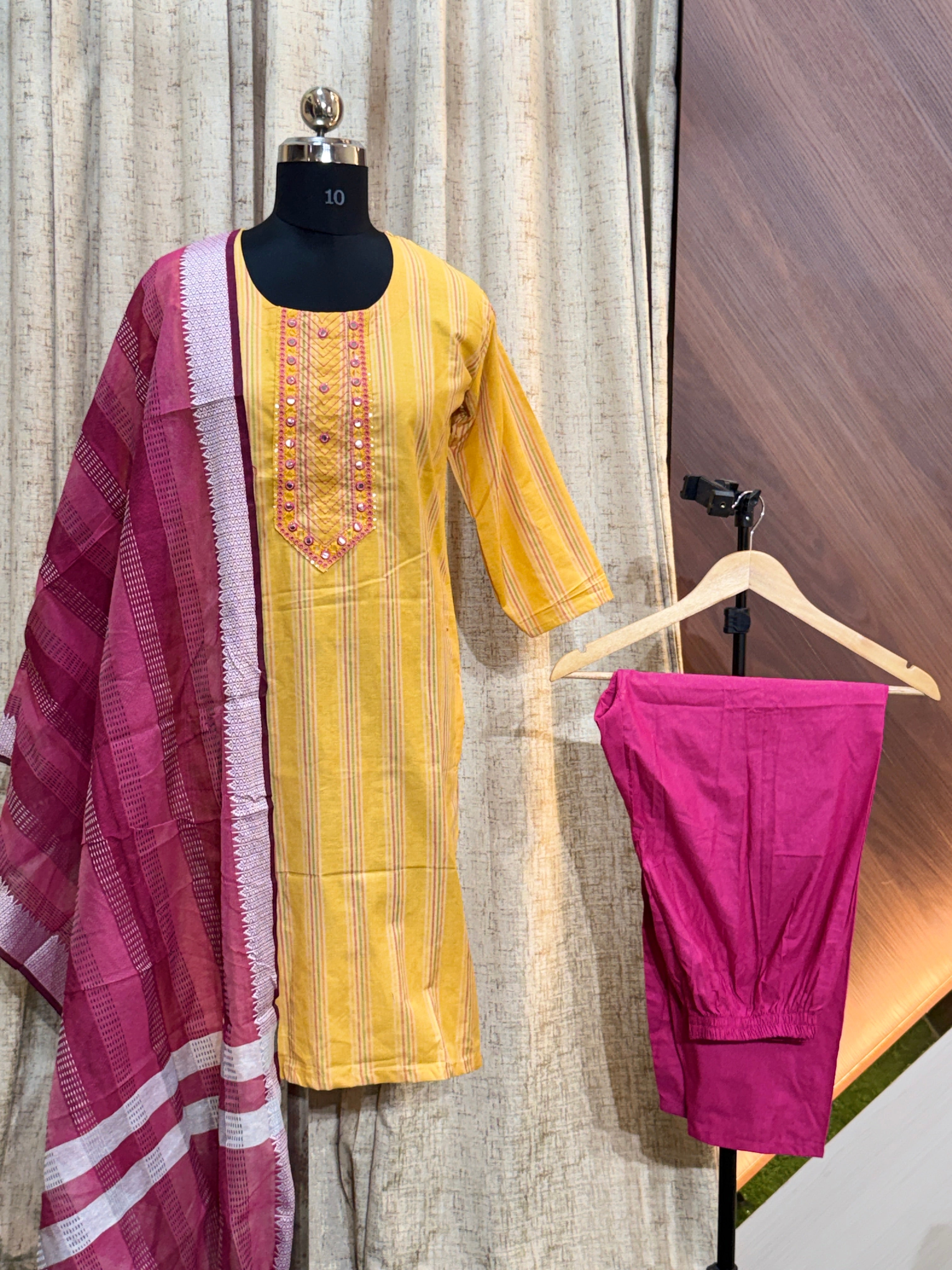 8560 - Cotton 3pc Kurta Set