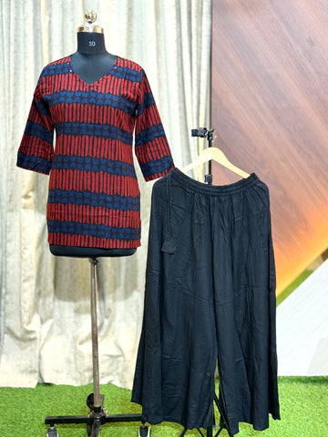 B527 - Elephant Palazzo with Short Kurti