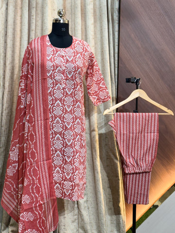 B650  - Cotton 3pc Kurta Set