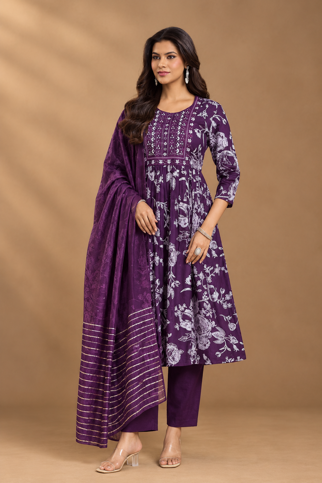B616  - Kurti with Pant and Dupatta