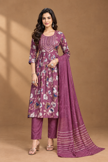 B614  - Kurti with Pant and Dupatta