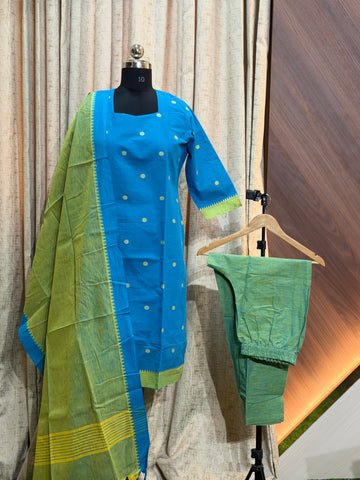 9777 - Kurti with pant and Duppatta ( Mangalagiri )