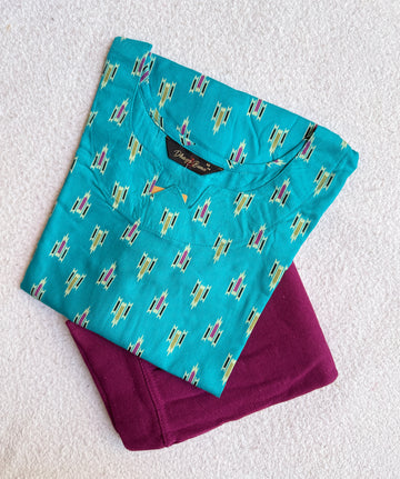 A1267  - Kurti with Jeggings Combo