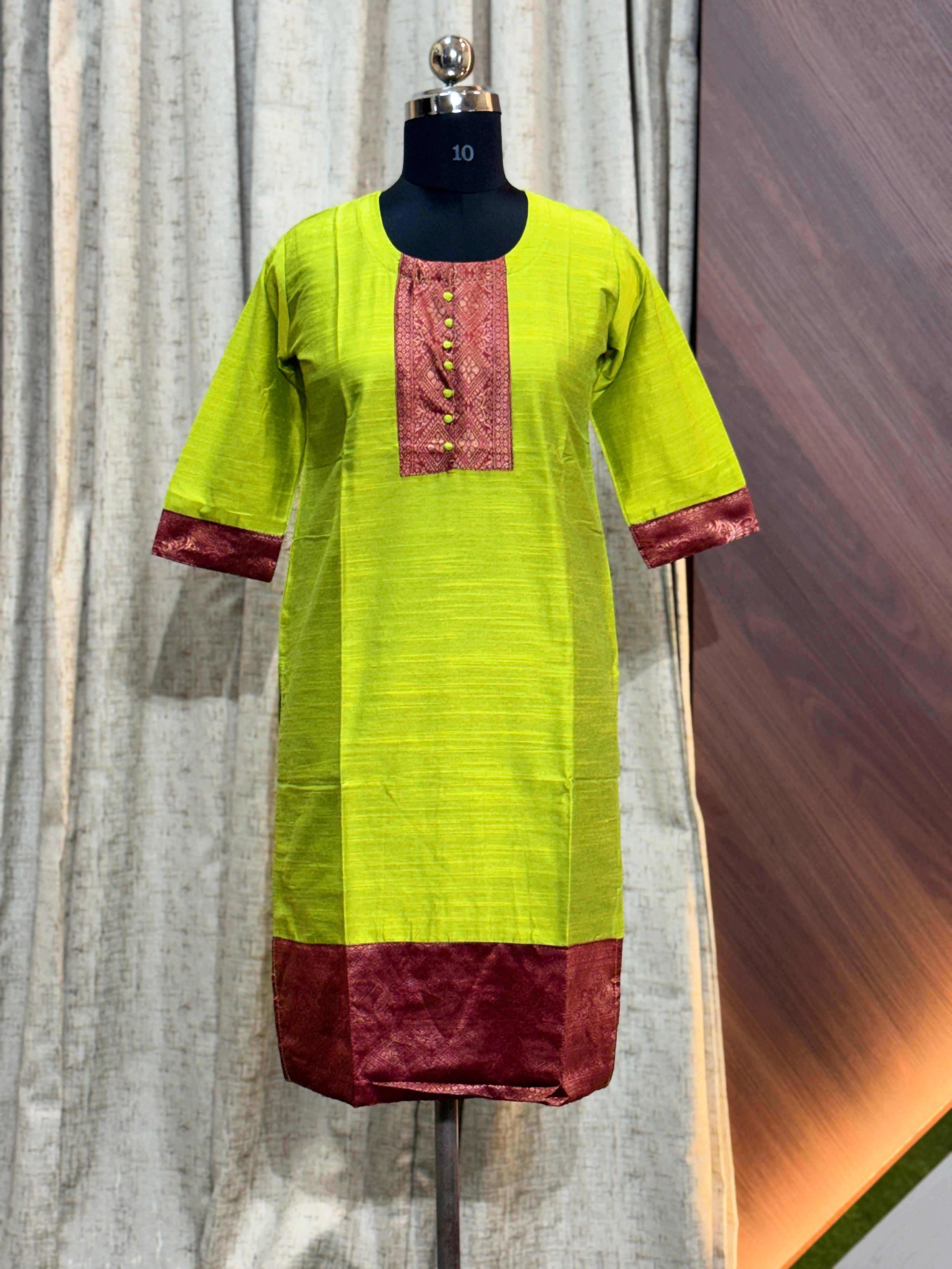 B182 - Daily wear  Silk Kurtis