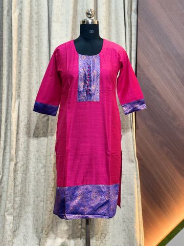 B184 - Daily wear  Silk Kurtis