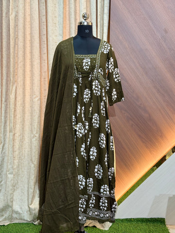 B114 - Anarkali kurtis with Dupatta