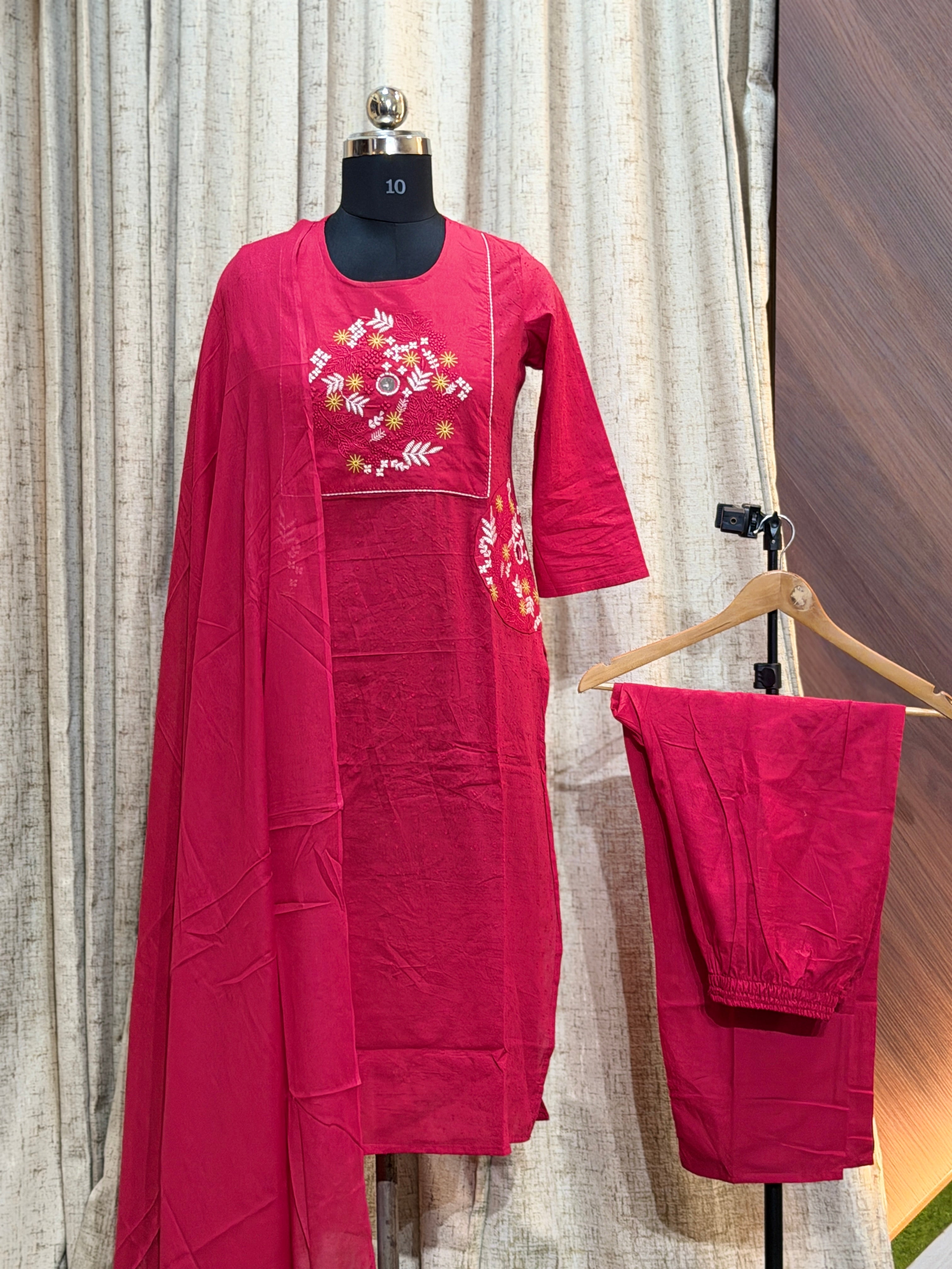9551  - Cotton 3pc Kurta Set