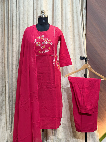9551  - Cotton 3pc Kurta Set