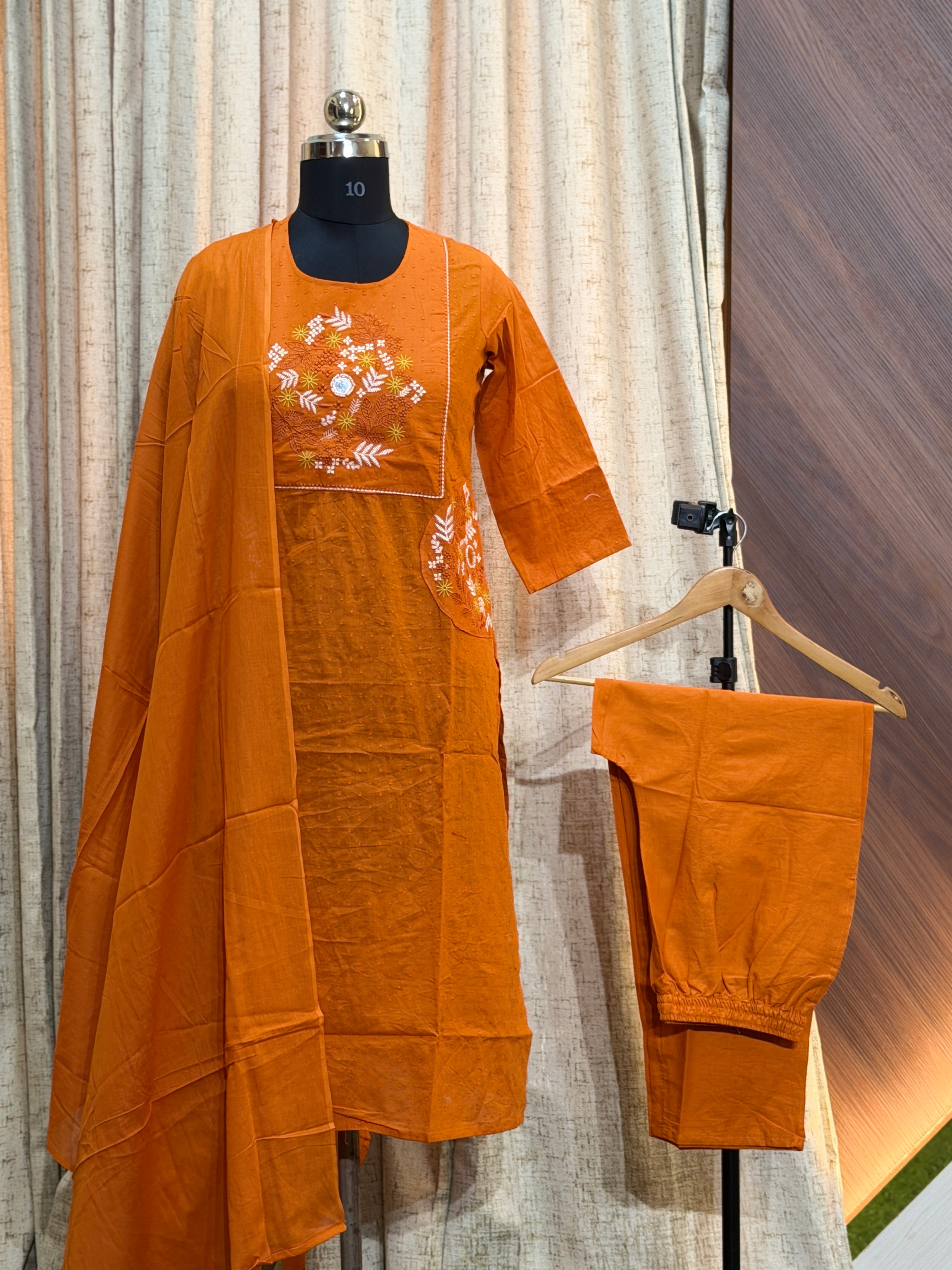 9553  - Cotton 3pc Kurta Set