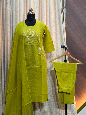 9552  - Cotton 3pc Kurta Set