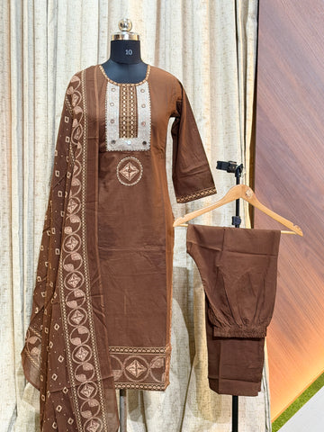 9569  - Cotton 3pc Kurta Set