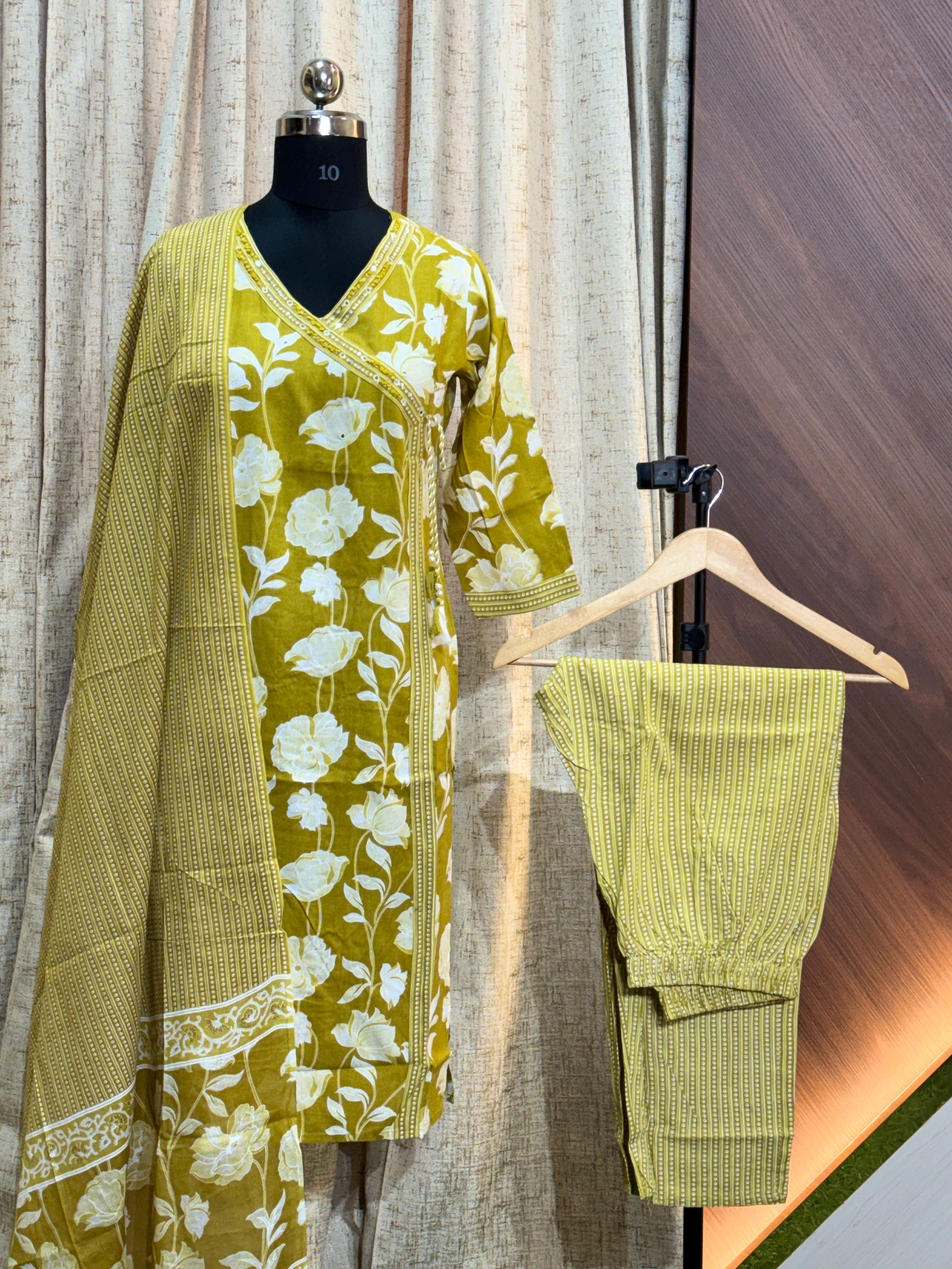 B369  - Cotton Kurti with Pant and Dupatta