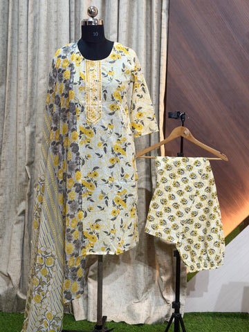 A175  - Kurti with Pant and Dupatta