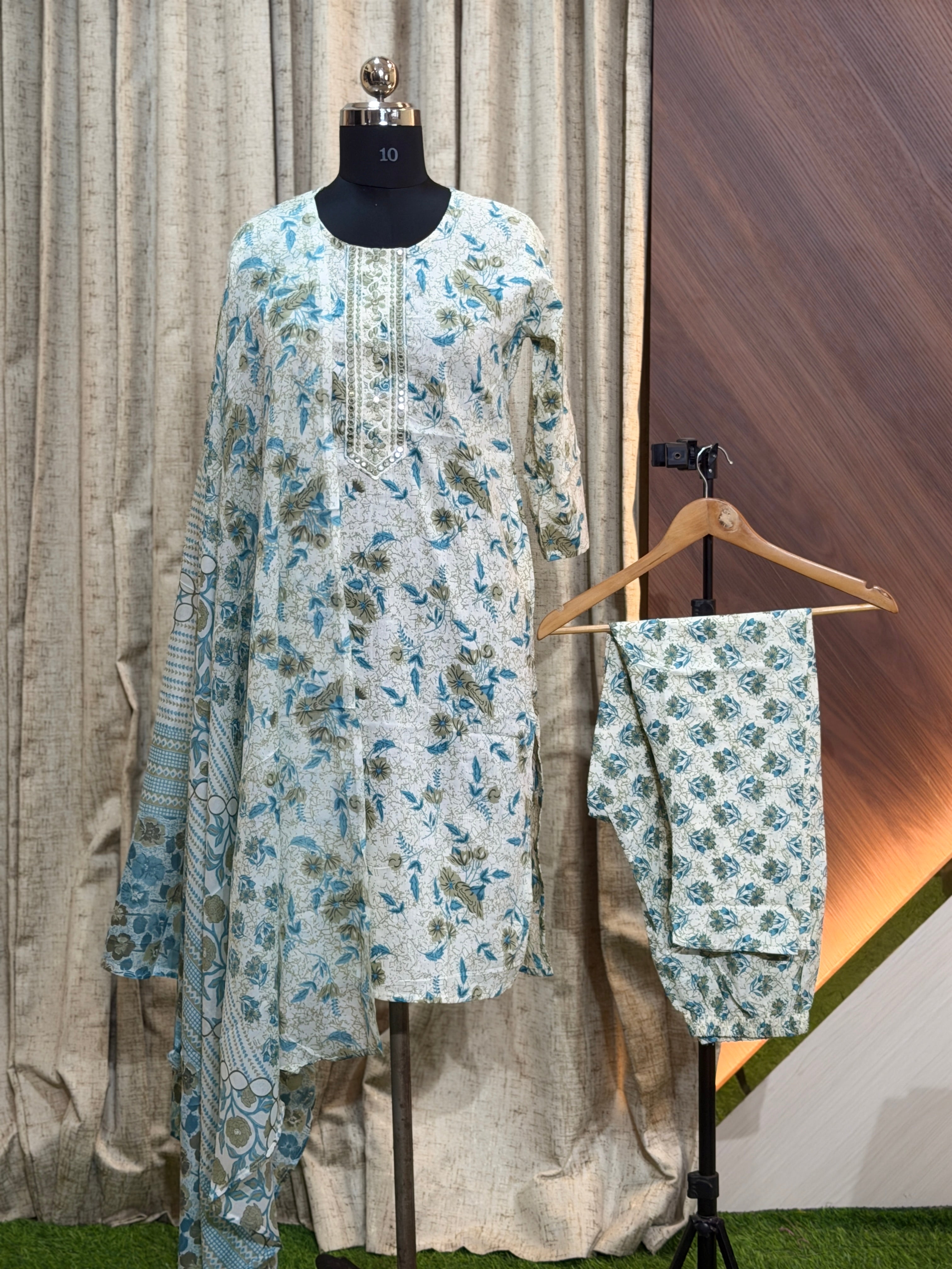A176  - Kurti with Pant and Dupatta
