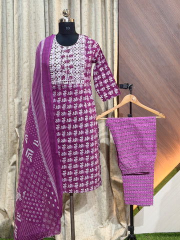 A173  - Kurti with Pant and Dupatta
