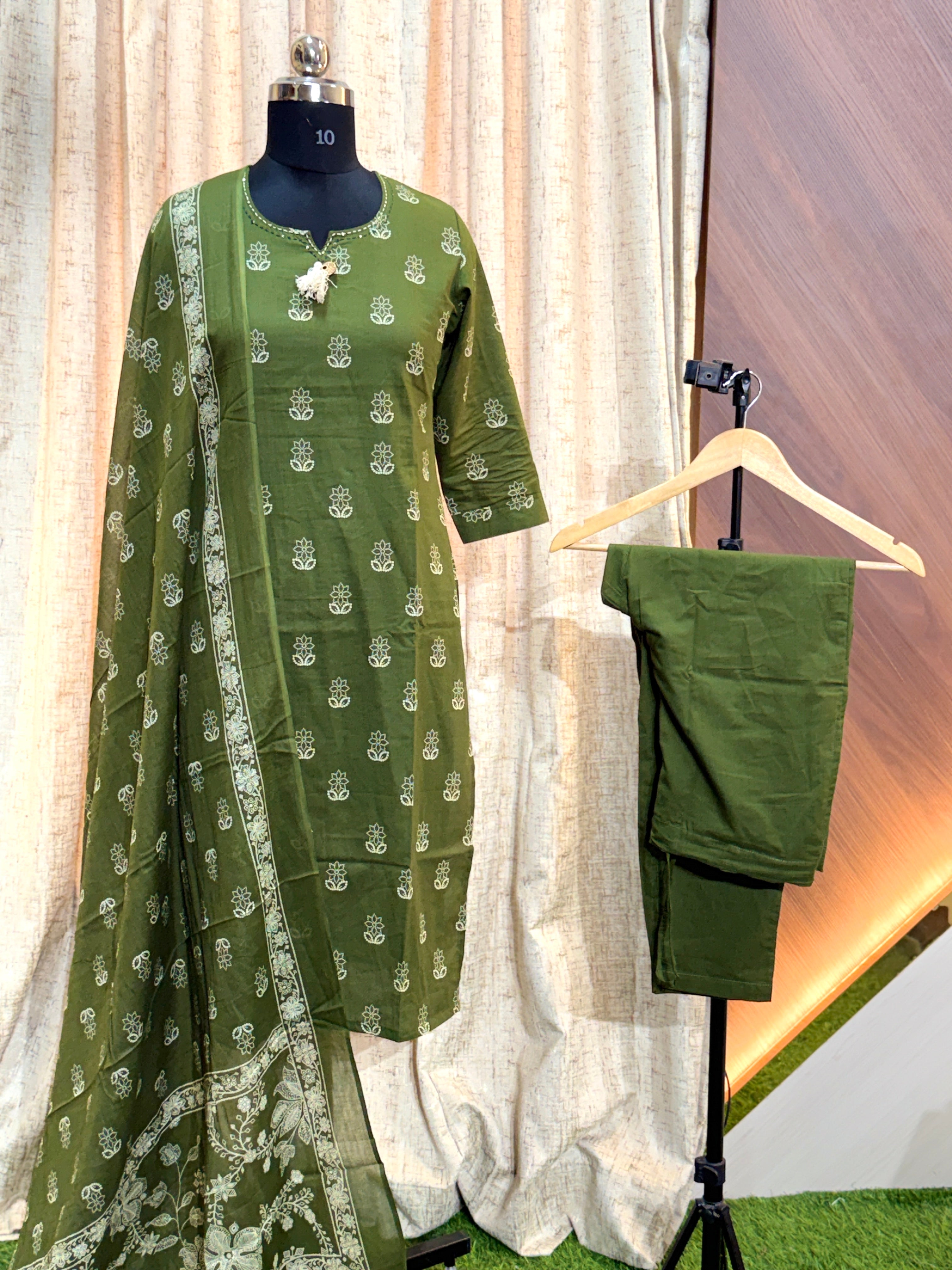 8063 - Cotton Kurti 3PCS Set