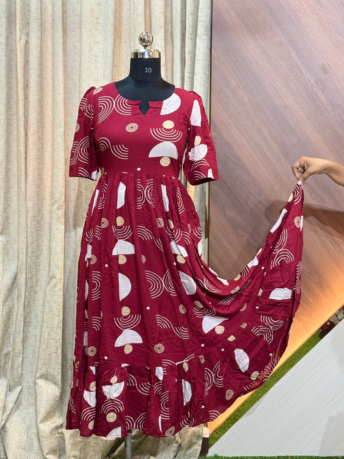 B574  - Fit & Flared Frock