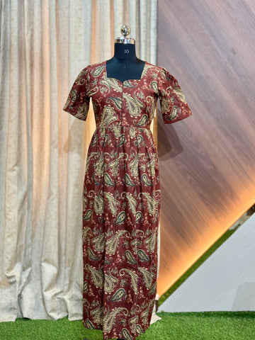 B590 - Frock Style Nighty Feeding with Center Zip