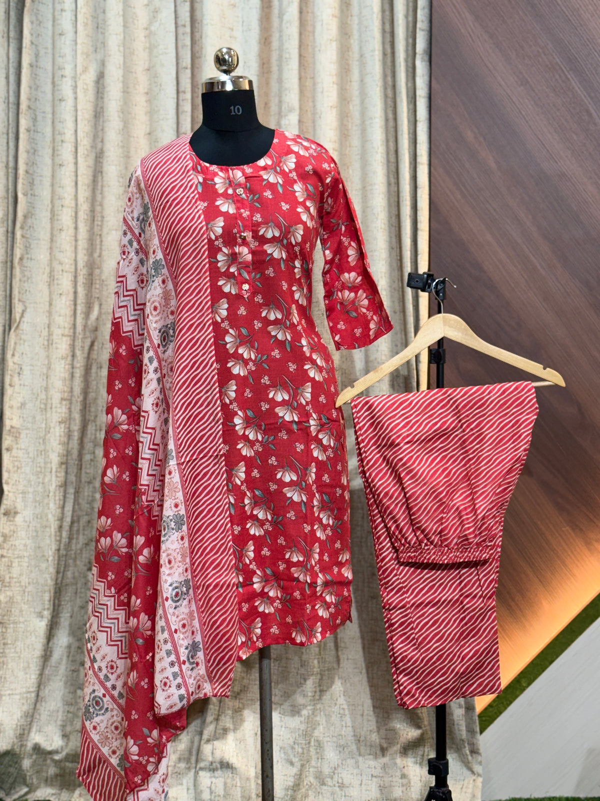 8258  - Cotton 3pc Kurta Set