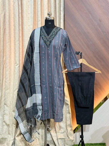 8177 - Cotton 3pc Kurta Set