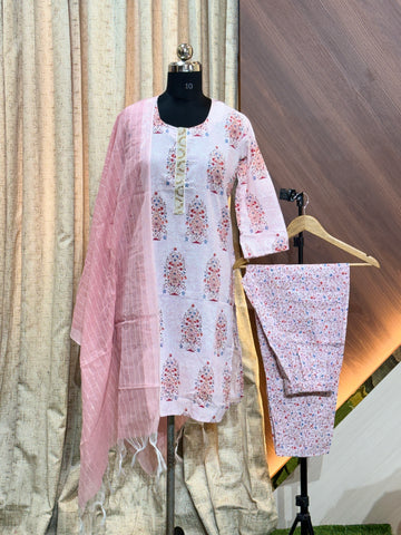 8167 - Cotton 3pc Kurta Set