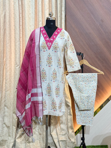 8169 - Cotton 3pc Kurta Set