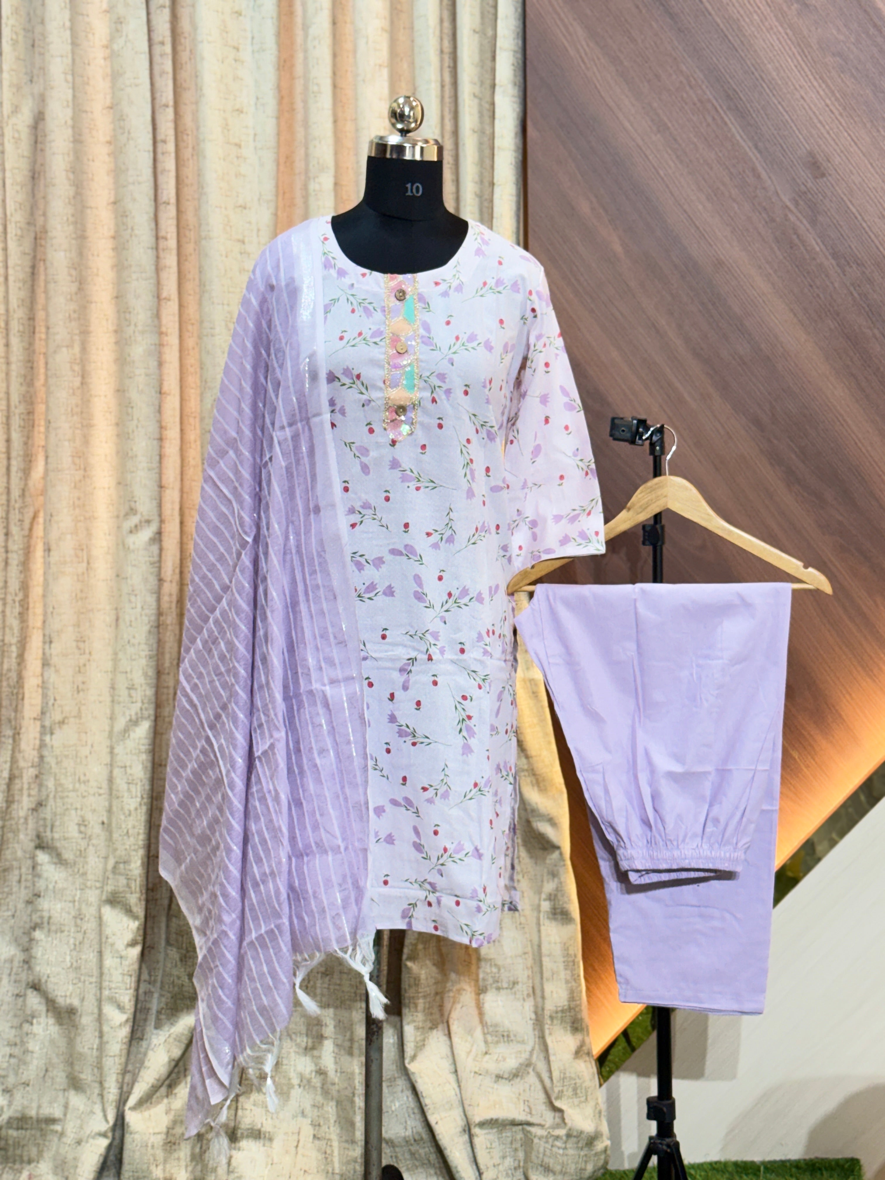 8174 - Cotton 3pc Kurta Set