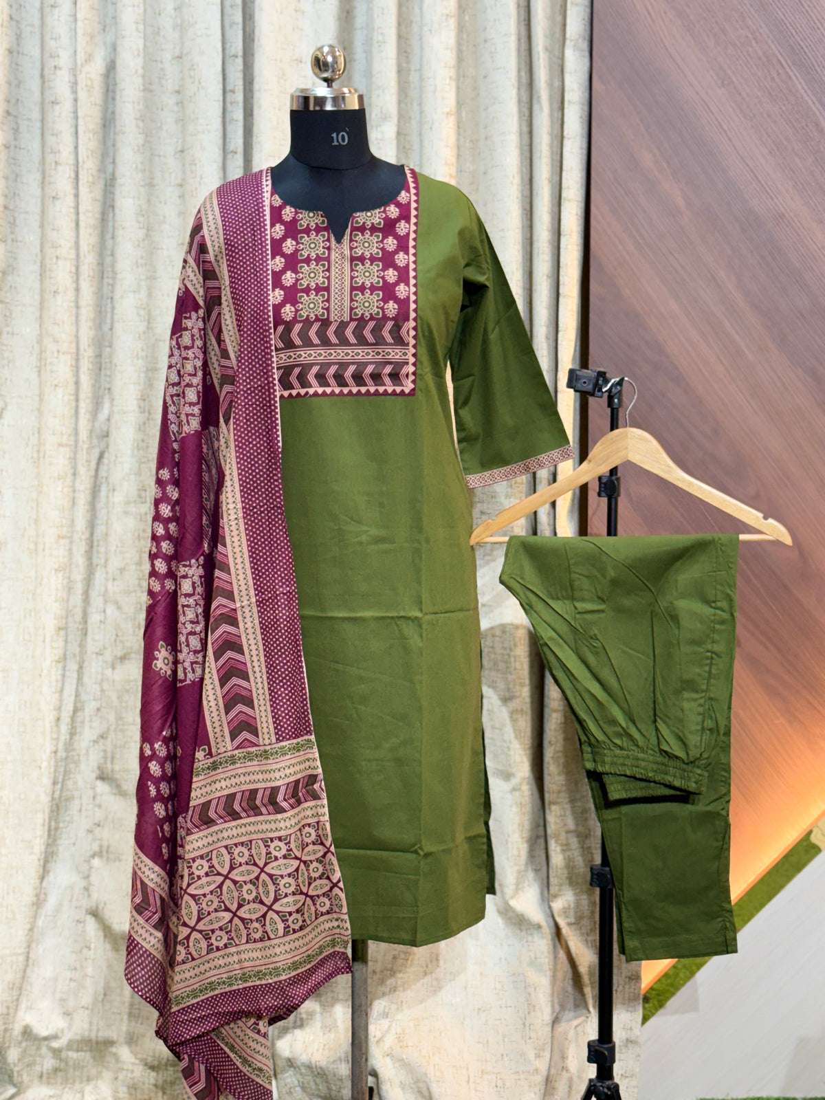 8317  - Cotton 3pc Kurta Set