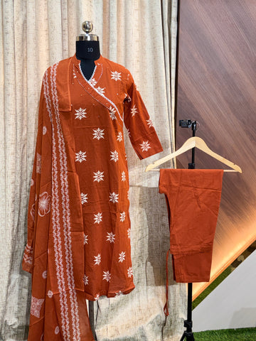 8645  - Cotton 3pc Kurta Set