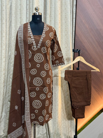 8650  - Cotton 3pc Kurta Set