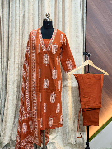 8671 - Cotton 3pc Kurta Set