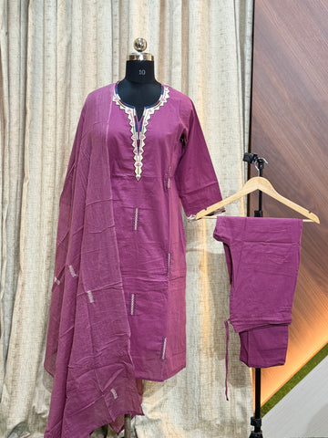 8682 - Cotton 3pc Kurta Set
