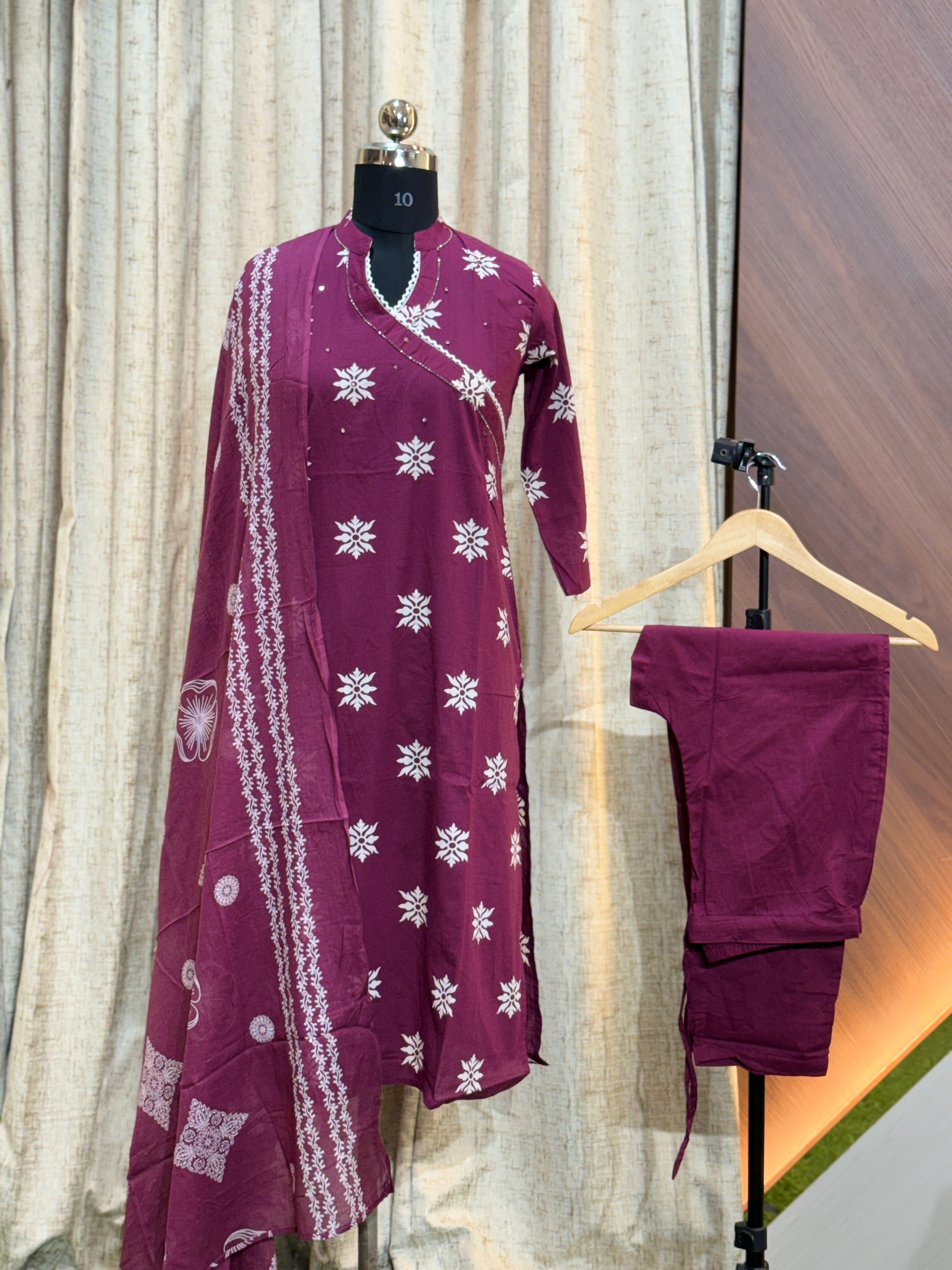 8674 - Cotton 3pc Kurta Set
