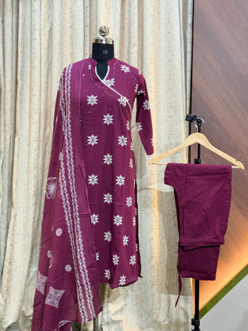 8674 - Cotton 3pc Kurta Set