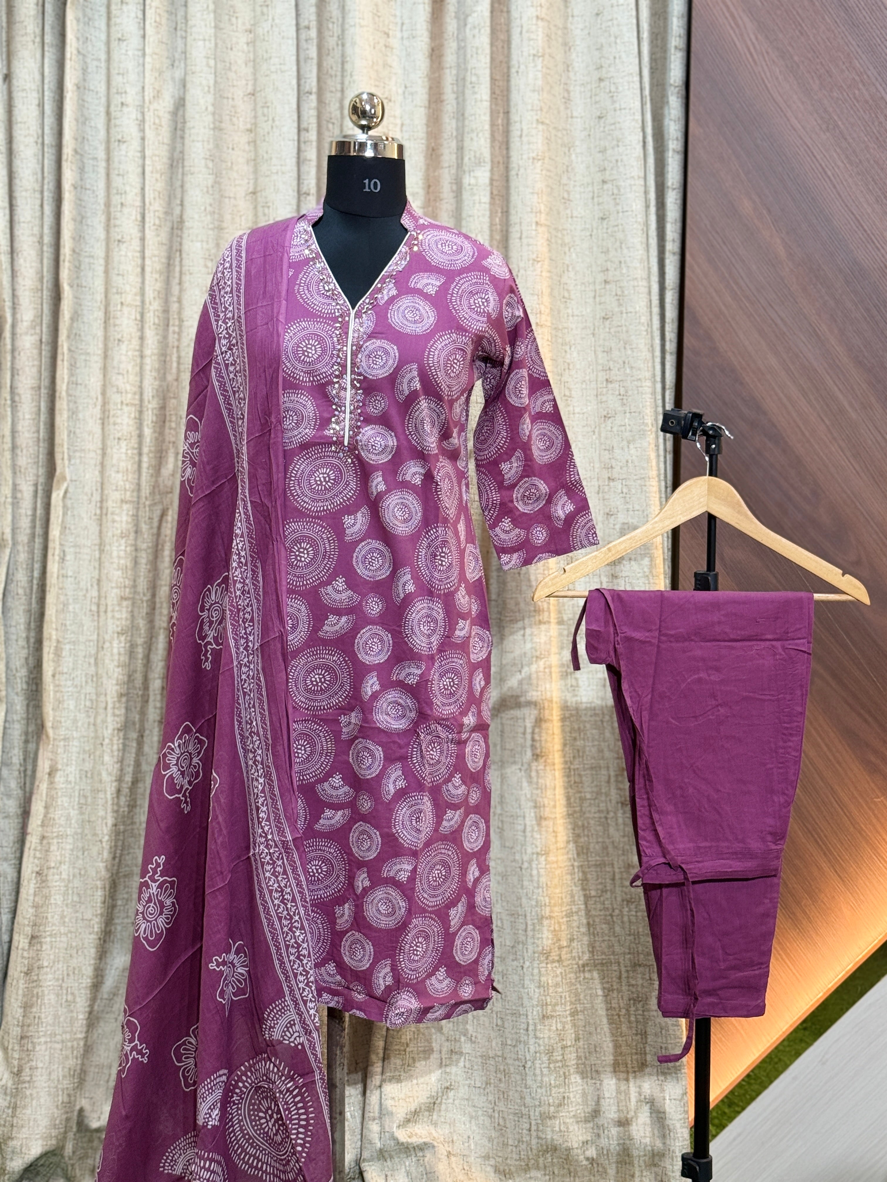 8683 - Cotton 3pc Kurta Set