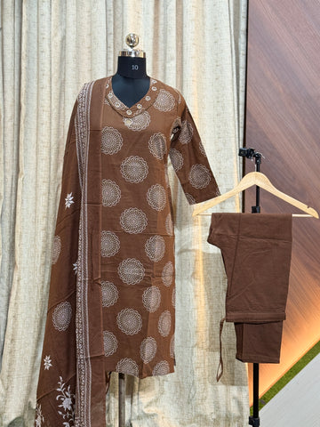 8686 - Cotton 3pc Kurta Set