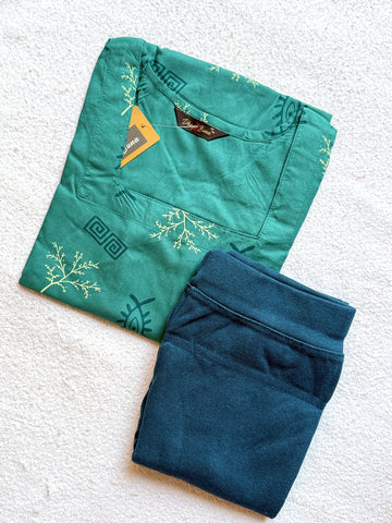 B876 - Kurti with Jeggings Combo