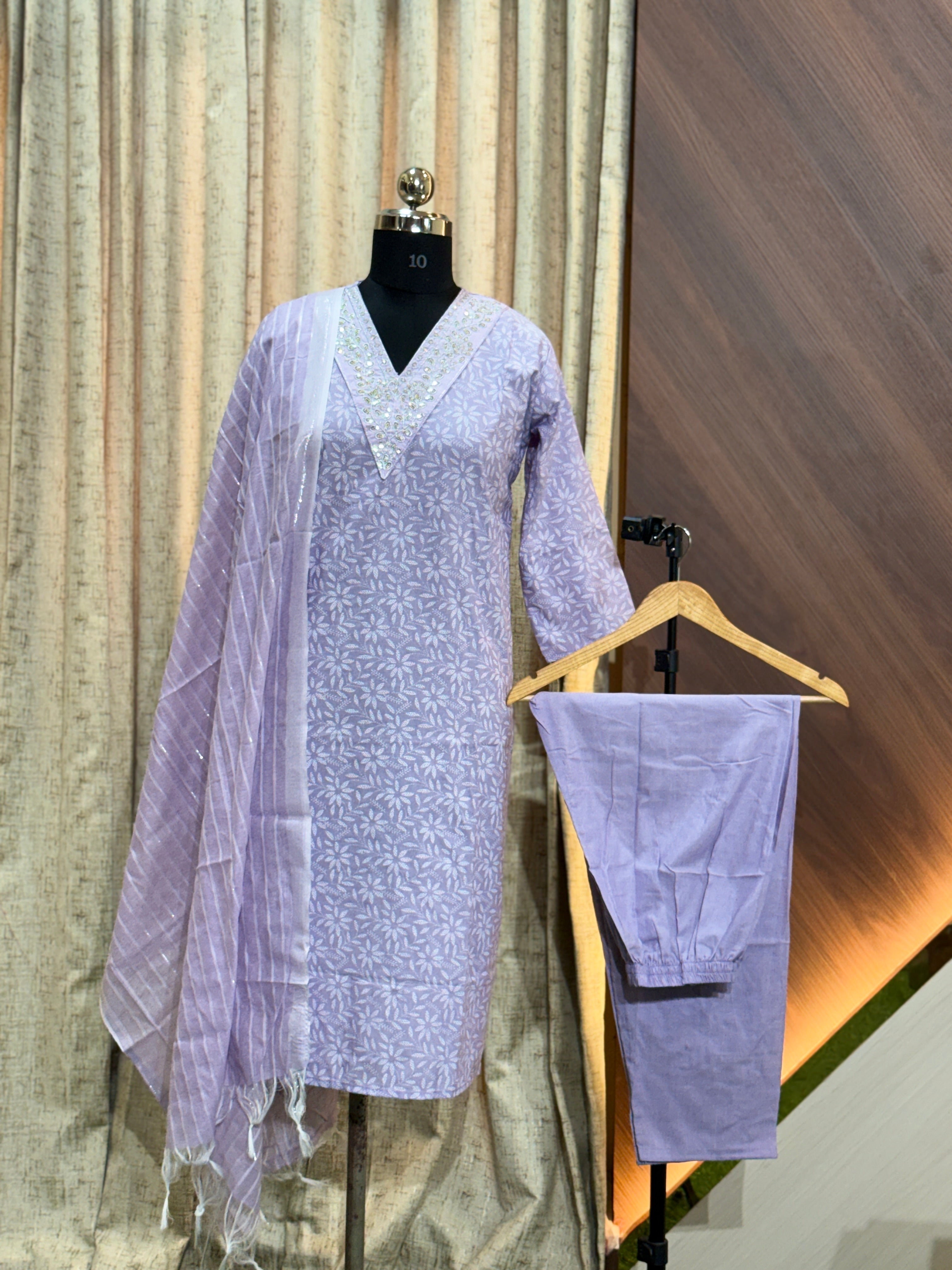 8834 - Cotton 3pc Kurta Set