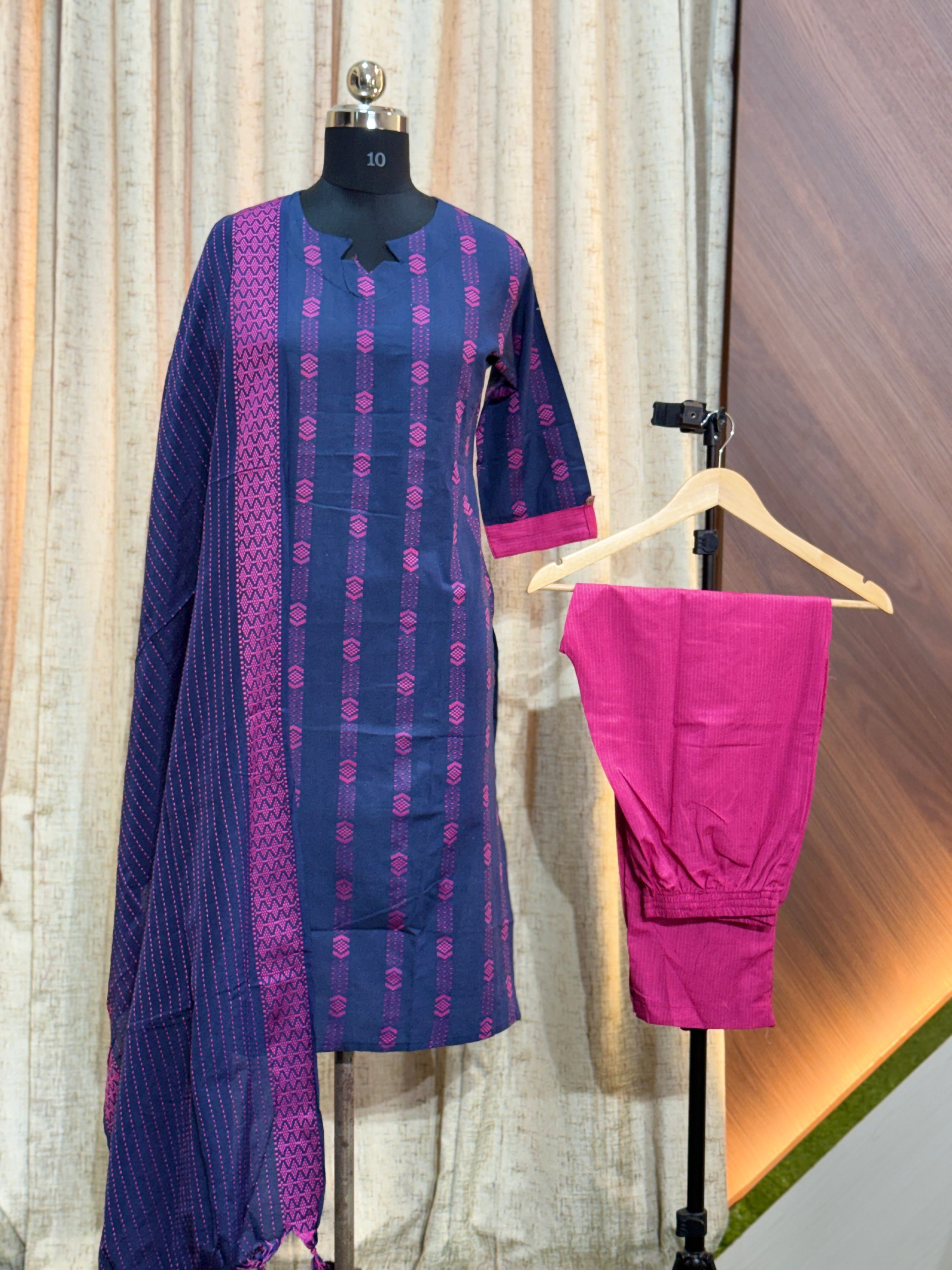 8953 - Cotton 3pc Kurta Set