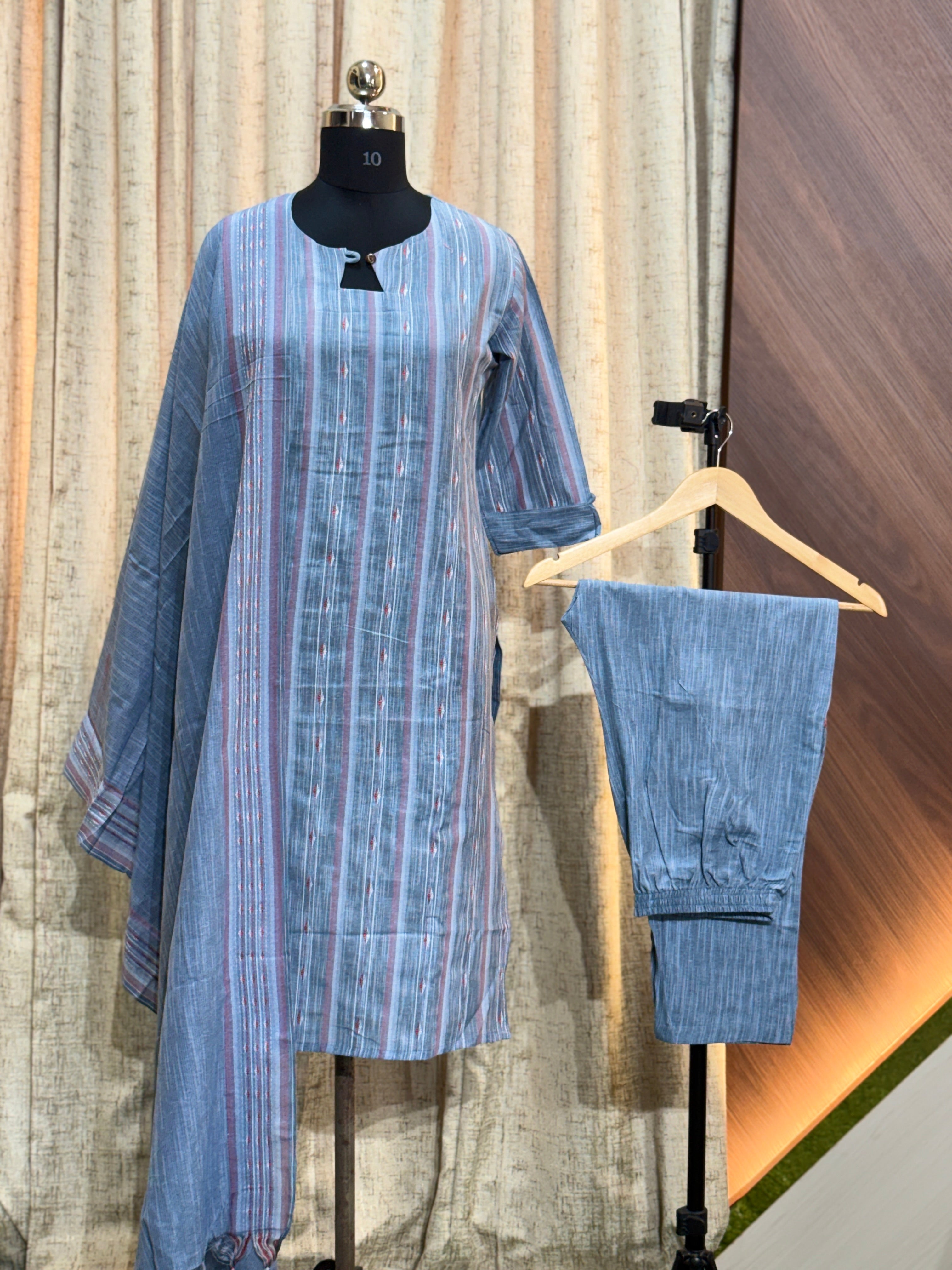 8951 - Cotton 3pc Kurta Set