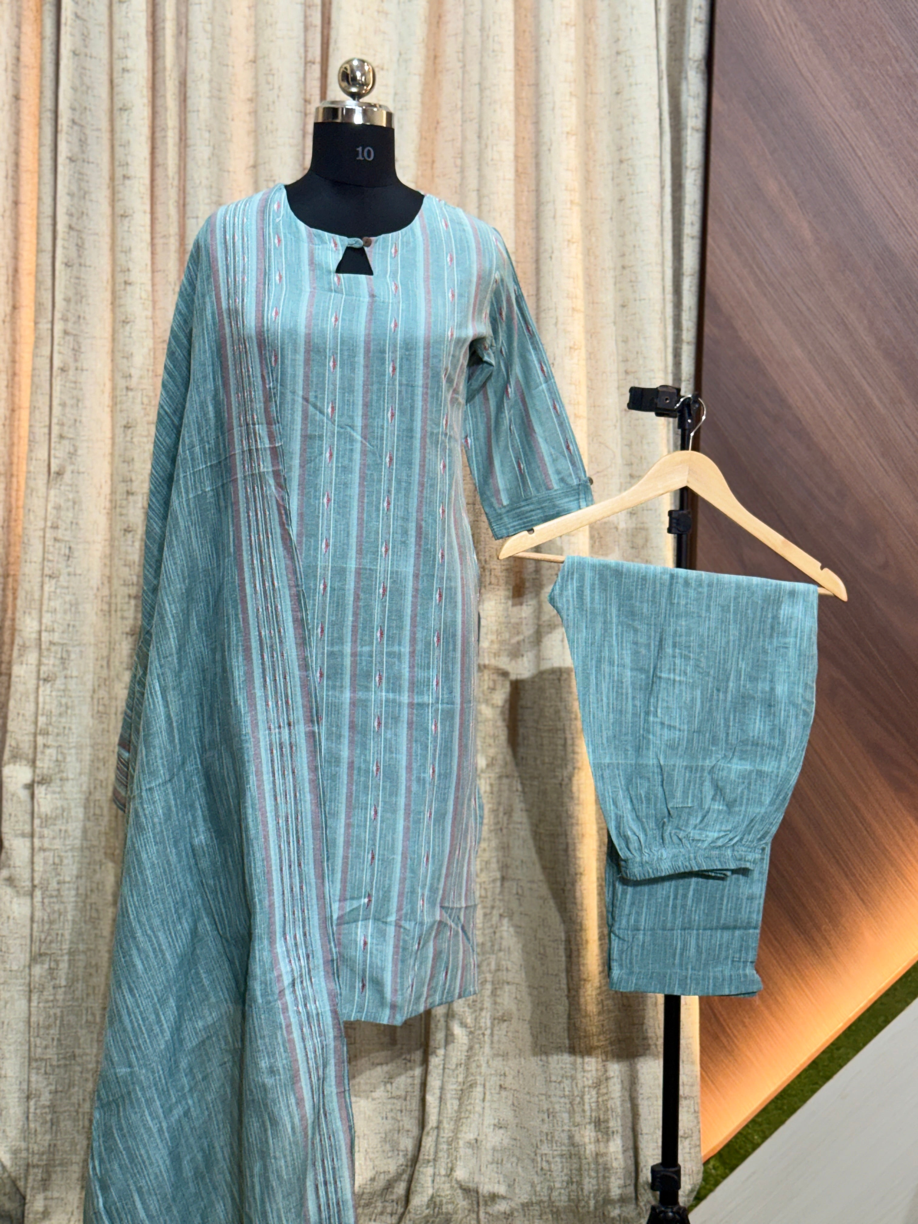 8949 - Cotton 3pc Kurta Set