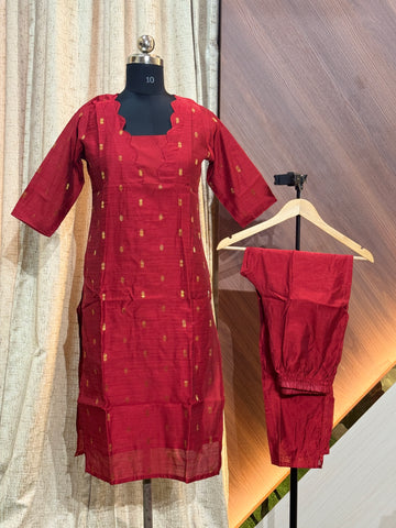 B924  - Raw silk Co-Ords Sets  (For a wider hipline, buy one size larger)