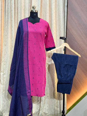 8947 - Cotton 3pc Kurta Set
