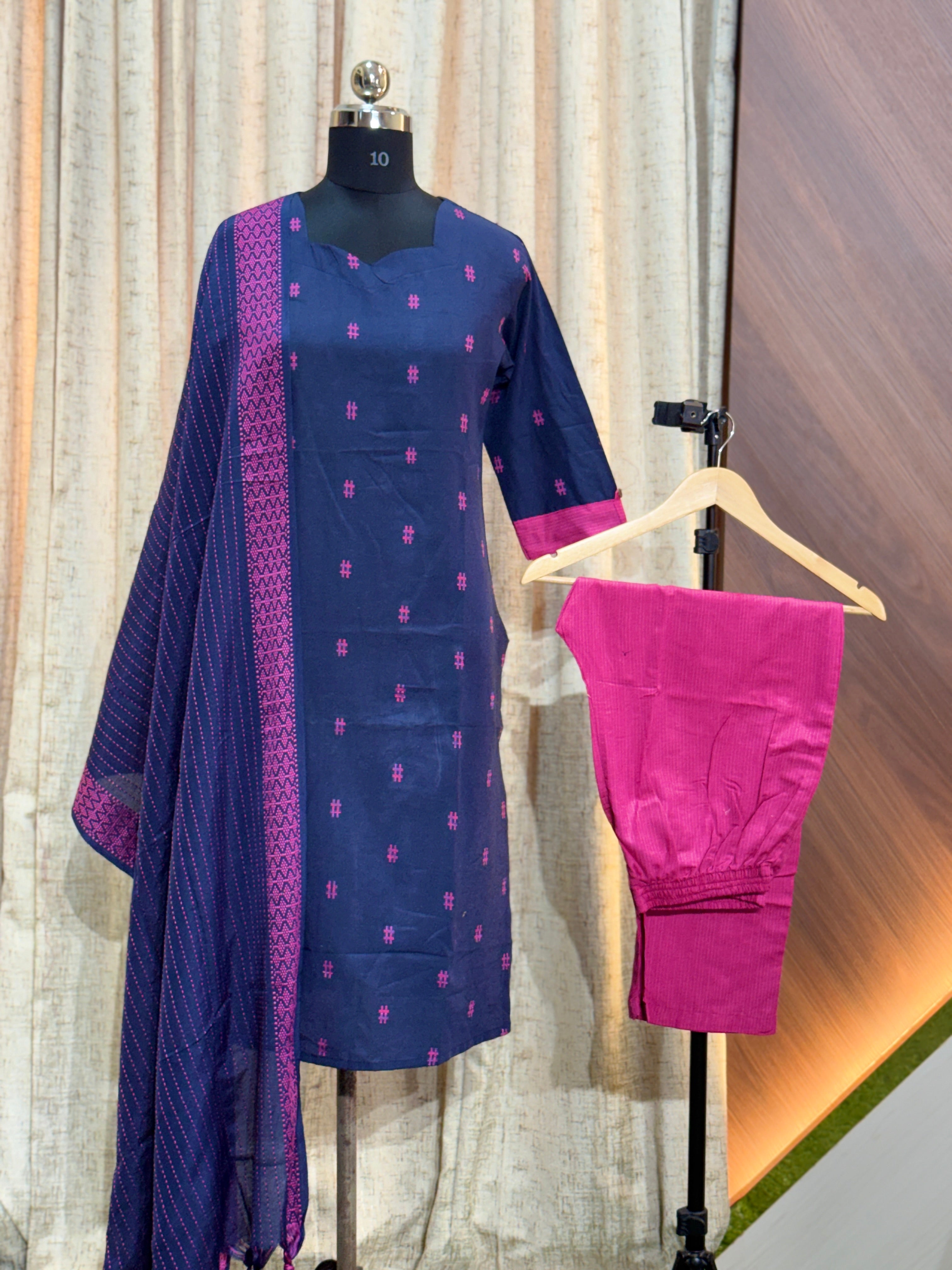 8945 - Cotton 3pc Kurta Set