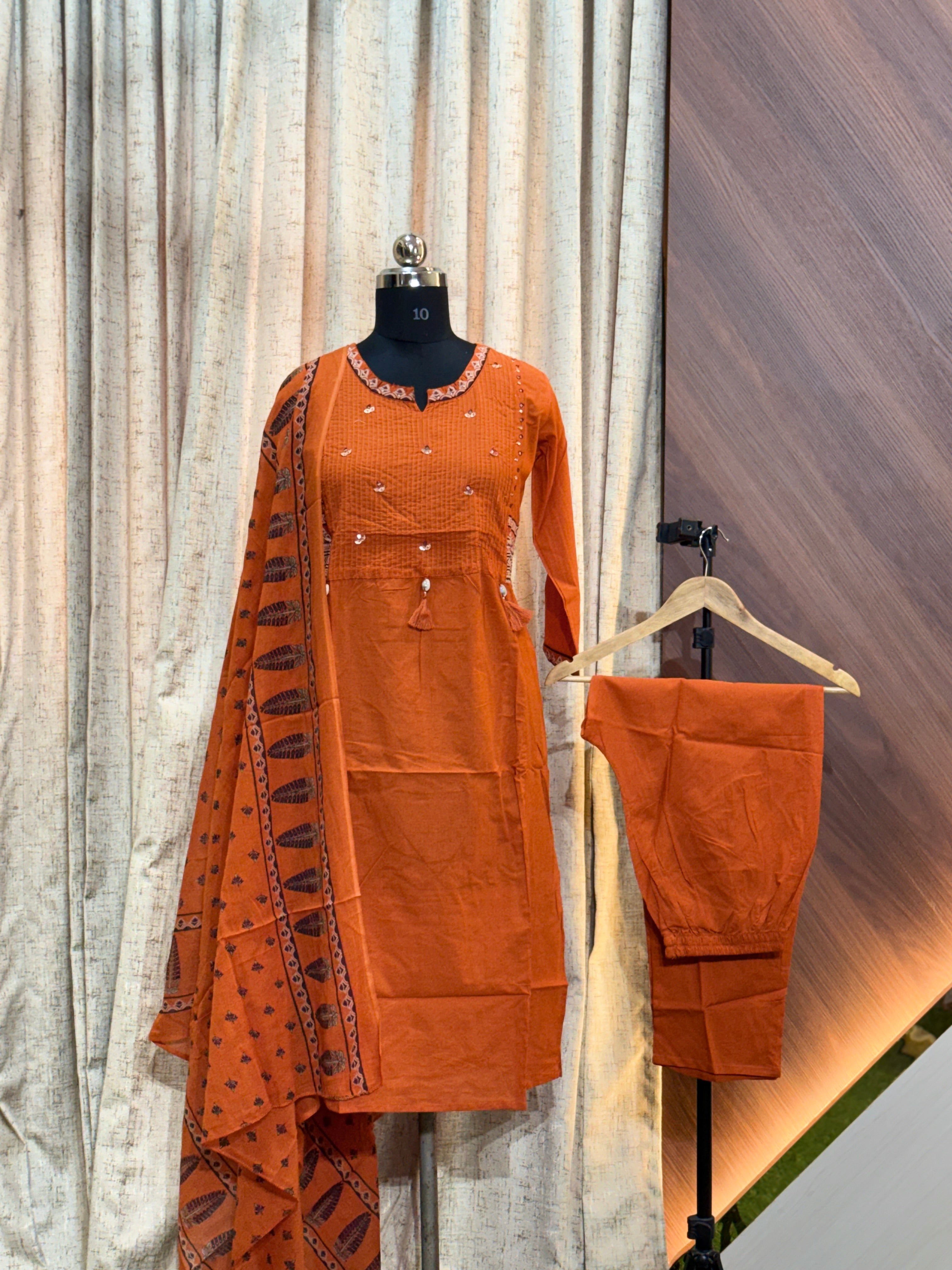 9015 - Cotton 3pc Kurta Set