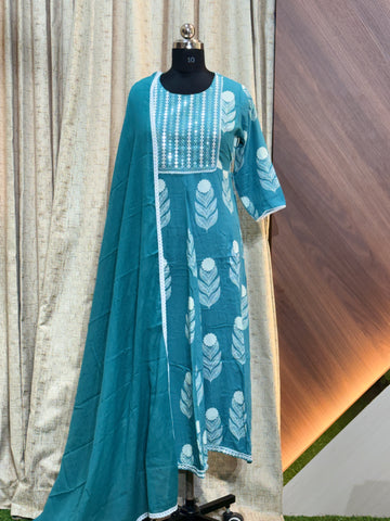 9029 -  Anarkali kurtis with duppatta