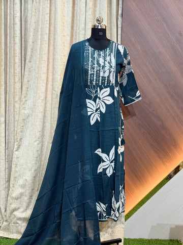 9057 -  Anarkali kurtis with duppatta