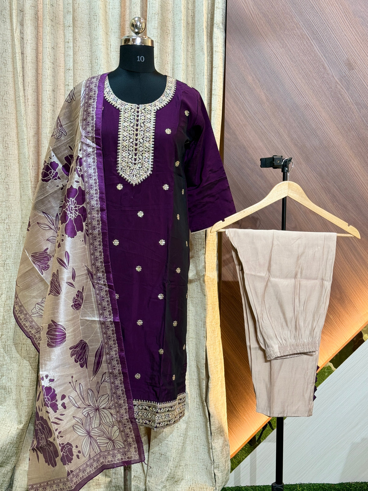 B991  - Kurti with Pant and Dupatta