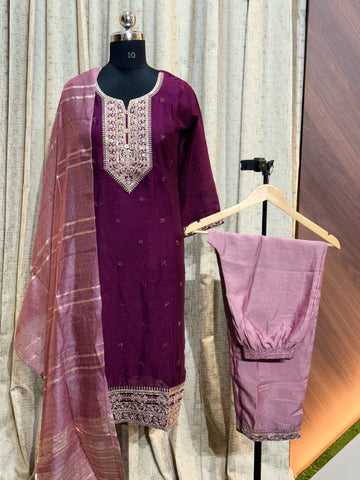 B990  - Kurti with Pant and Dupatta