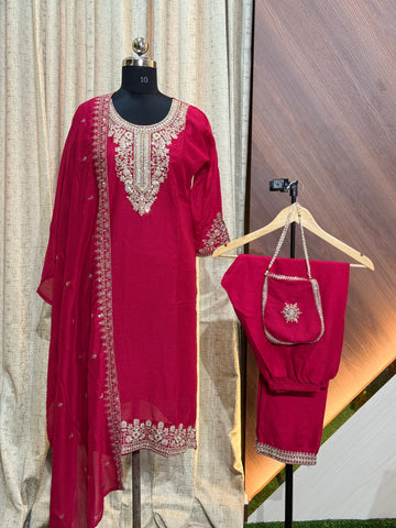 S040 - Kurti with Pant and Dupatta